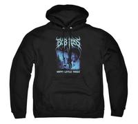 popfunk Bob Ross Little Trees Metal Unisex Hoodie, Black, Medium