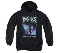 popfunk Bob Ross Little Trees Metal Youth Kids Boy Girls Pull-Over Hoodie, Black, 7-8Y
