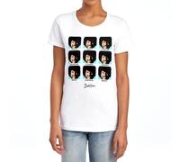 popfunk Bob Ross Many Faces of Bob Pop Art Womens T Shirt, White, M
