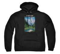 popfunk Bob Ross Mountain Serenity Unisex Hoodie, Black, Small