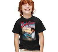 popfunk Bob Ross Ocean Painter Kids T Shirt, Black, 5-6Y