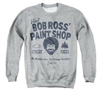 popfunk Bob Ross Paint Shop Unisex Sweatshirt, Athletic Heather, X-Large