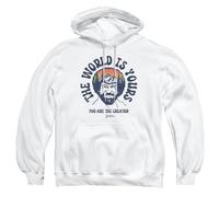 popfunk Bob Ross The World Is Yours Unisex Hoodie, White, Small