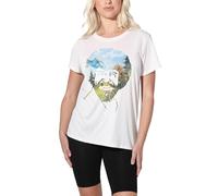 popfunk Bob Ross Valley Hair Ladies T Shirt, White, Medium