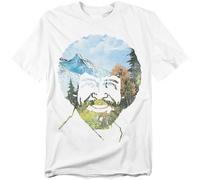 popfunk Bob Ross Valley Hair Unisex T Shirt, White, Small