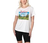 popfunk Bob Ross Valley Signature Ladies T Shirt, White, Medium