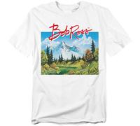 popfunk Bob Ross Valley Signature Unisex T Shirt, White, XX-Large