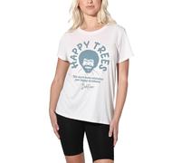 popfunk Bob Ross We Don't Make Mistakes Ladies T Shirt, White, Medium