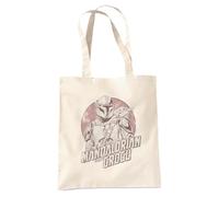 popfunk Mandalorian Grogu Mando Sunset Grocery Travel Reusable Tote Bag, Natural, 38X42Cm