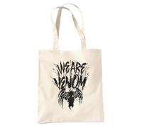 popfunk Marvel We Are Venom Black Grocery Travel Reusable Tote Bag, Natural, 38X42Cm