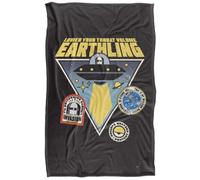 popfunk Minions And Monsters Dort Earthling Badges Silky Touch Super Soft Throw Blanket 152 X 127 Cm