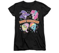 popfunk My Little Pony Happy Halloween Group Womens T Shirt, Black