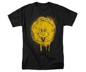 popfunk Sesame Street Big Bird Graffiti Spray Face Unisex T Shirt, Black