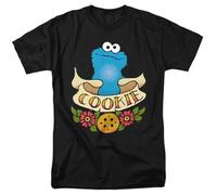 popfunk Sesame Street Monster Cookies Tattoo Unisex T Shirt, Black