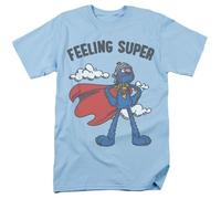 popfunk Sesame Street The Grover Kent Unisex T Shirt, Light Blue