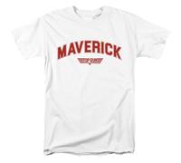 popfunk Top Gun Maverick Varsity Unisex T Shirt, White