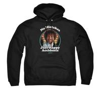 popfunk Unisex Bob Ross Happy Retro Unisex Hoodie, Black Hooded Sweatshirt (pack of 1)