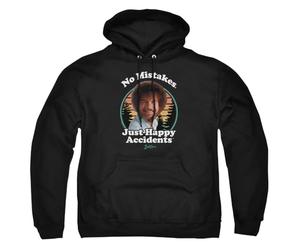 popfunk Unisex Bob Ross Happy Retro Unisex Hoodie, Black Hooded Sweatshirt (pack of 1)
