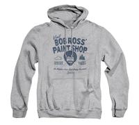 popfunk Unisex Bob Ross Paint Shop Unisex Hoodie, Athletic Heather Hooded Sweatshirt (pack of 1)