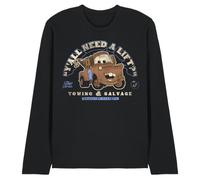 popfunk Unisex Cars Tow Mater Retro Unisex Long Sleeve T Shirt, Black T-Shirt (Pack of 1)