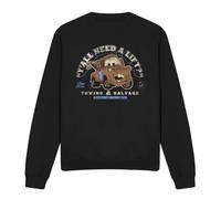 popfunk Unisex Cars Tow Mater Retro Unisex Sweatshirt, Black Sweatshirt (pack of 1)