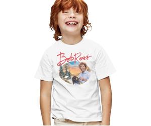 popfunk Unisex Kids Bob Ross a Warm Winter Kids T Shirt, White T-Shirt (Pack of 1)