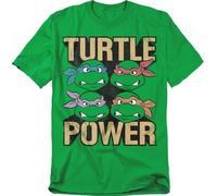 popfunk Unisex TMNT Turtle Power Unisex T Shirt, Kelly Green T-Shirt