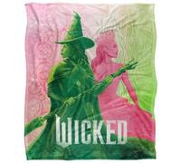 popfunk Wicked Pink And Green Glinda And Elphaba Silky Touch Super Soft Throw Blanket 152 X 127 Cm