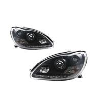 POPGDVDCTM Car Front Headlights Compatible With Mercedes W220 1998-2005 HeadLights DRL Car Head Lamp Assembly Signal Auto Accessories Modified Lamp(Low led high halogen,02-05)