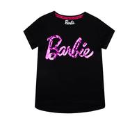 Popgear Barbie Text Logo Girls Reversible Sequin T-Shirt Black 5-6 Years | Ages 5-14, Barbie Gifts, Girls Fashion Top, Childrens Clothes, Kids Birthday Gift Idea