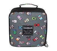 Popgear Boy's Minecraft Mini Characters Boys Lunch Box | Official Merchandise Luggage Kids Luggage, Grey, One Size UK