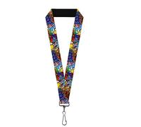 Popgear Lanyard-1.0"-Beauty & The Beast Stained Glass Scenes Key fob, Multi Color, One-Size