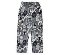 Popgear Men's Star Wars the Mandalorian Mythosaur Logo Men's Lounge Pants Blue/Heather Grey pyjama-bottoms (pack of 1)