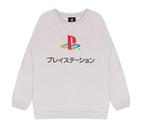 Popgear PlayStation PS1 Classic Logo Crewneck Sweatshirt, Kids, 7-13 Years, Grey, Official Merchandise