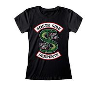 Popgear Riverdale Womens Southside Serpents Logo Fitted T-Shirt, Black, S-2XL