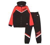 Popgear Stranger Things Text Logo Zipped Hoodie & Jogging Bottoms Set, Kids, 12-15 Years, Red/Black, Official Merchandise 13-14 Years