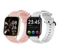 Popglory P66 Smart Watch Band, Silicone Replacement Soft Band Wristbands Straps with Stainless Steel Buckle Compatible with MorePro H56/Kimnix T99 Pro Watch/LESHIDO CS08 1.85" Watch/Popglory 1.85" P66