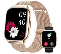 Popglory Smart Watch for Women Men Answer/Make Calls,Smartwatch 2 Straps & Split Screen, 100+ Sports Fitness Watch with Blood Pressure/Oxygen/Heart Rate Monitor for iOS and Android