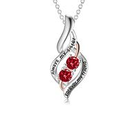 POPKIMI Sister Gift for Sister Sterling Silver Necklace Fashion Jewelry for Women Friend Friendship Last Forever, One Size, Metal, Cubic Zirconia