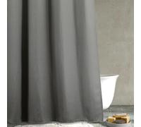 Popkozzi Grey Extra Long Shower Curtain: Gray 84 Inch Long Waffle Weave Heavy Duty Fabric Shower Curtains for Bathroom - Water Repellent Washable Thick Polyester Cloth Bath Curtain - 183 x214 cm Drop