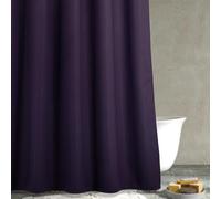 Popkozzi Purple Waffle Weave Shower Curtain: Heavy Duty Textured Fabric Shower Curtains for Bathroom - Water Repellent Washable Thick Polyester Cloth Bath Curtain - 183 x 183 cm Drop