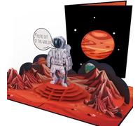 PopLife® Astronaut on Mars 3D Pop Up Card - Congratulations, Funny Valentine’s Day Card, Happy Birthday, Anniversary Surprise, Just Because, Mother's Day, Father's Day - for Husband, for Wife, for Son