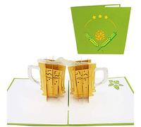PopLife® Craft Beer Cheers 3D Pop Up Father's Day Card - Happy Anniversary, Birthday Popup, Retirement - Greeting Card for Beer Lovers - for Boyfriend, for Father, for Son, for Dad