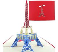 PopLife® Eiffel Tower, Paris 3D Pop Up Greeting Card for All Occasions - Travellers, Romantics, History Lovers - Folds Flat for Mailing - Birthday, Graduation, Retirement, Anniversary, Engagement