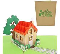 PopLife® Family House 3D Pop Up Card for All Occasions - House Warming Gift, Realtor Gift, New House Card - Perfect for Mailing - Mothers Day, Housewarming Party, Closing Gift, Fathers Day, Moving Day