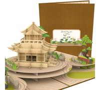 PopLife® Japanese Zen Garden 3D Pop Up Card - Sending you a little ZEN Thank You Card, Get Well, Mother's Day, Valentine's Day, Sympathy, Surprise for a Gardener - For Mom, Dad, Sister, Grandma