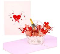 PopLife® LOVE Basket 3D Pop Up Valentine's Day Card - Blank card, Anniversary, Mother’s Day Card, Just Because - for GF, for Wife, for Mom, for Girlfriend, for Boyfriend, for Husband