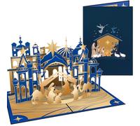 PopLife® Nativity Scene 3D Pop Up Card - Handmade Card, Religious Holiday, Blank Christmas Card