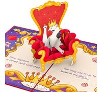 PopLife Royal Cat 3D Pop Up Card - Funny Birthday Card for Cat Lovers, Sarcastic Pet Humor, Just Because, Congratulations, Get Well, Valentines Day - For Kitty Parents & Feline Subjects