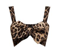 Poplin Crop Top - female - Dolce & Gabbana - Sleeveless Tops - Brown - S - Tops S